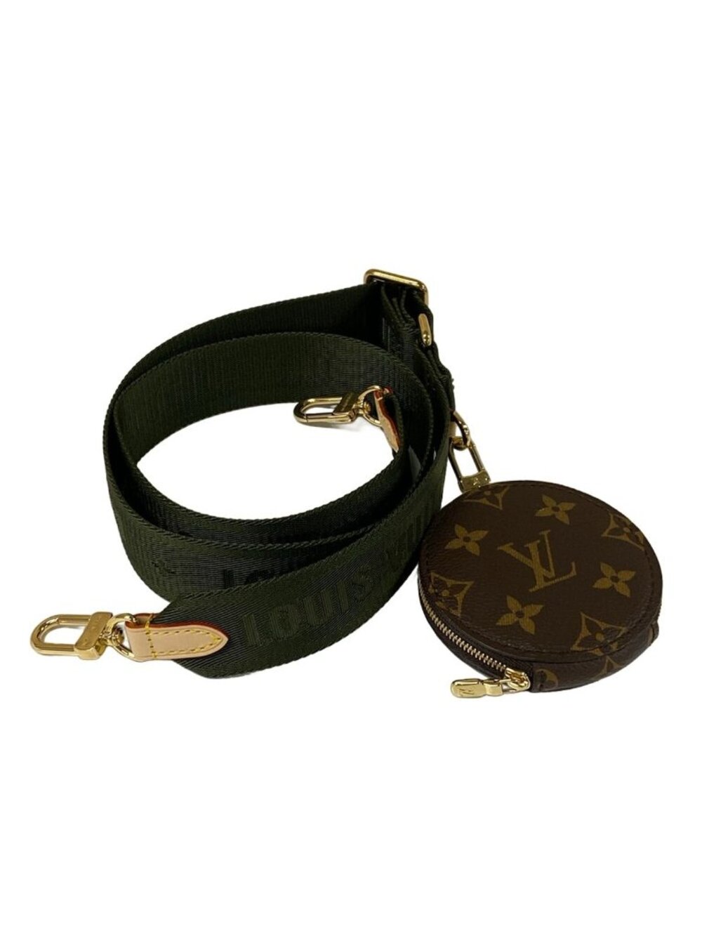 Louis Vuitton Shoulder Strap Monogram Khaki Coin